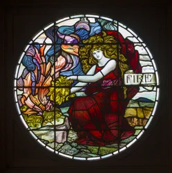 Fire, Biddulph Grange, 1903, Art Nouveau